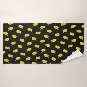 Serviette noir et jaune doré