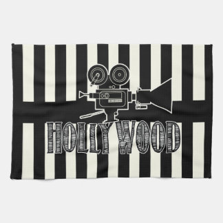 Serviette noire et blanche de Hollywood