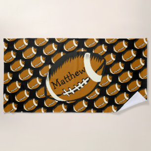 Serviette noire et Brown du football de sports de