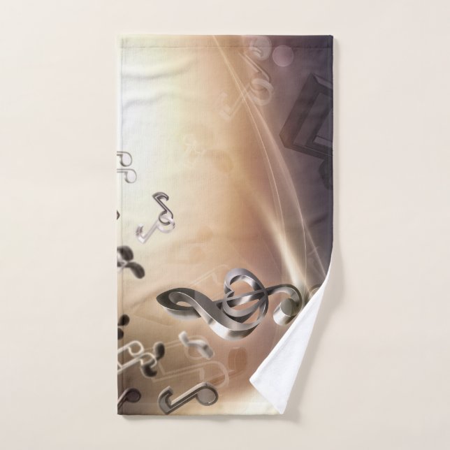 Serviette Notes de Musique – Élégante et Artistiqu (Serviette à main)