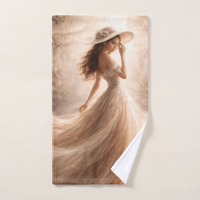 Serviette Nymphe d'Eau Slave Éthérée | Boho (Serviette à main)