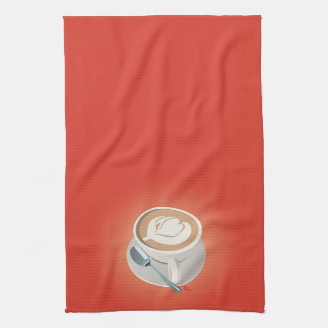 Serviette orange de Latte (Vertical)