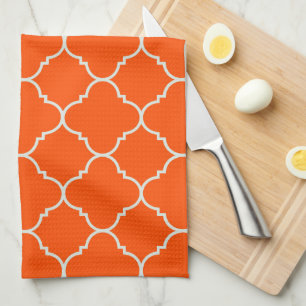 Serviette orange de Quatrefoil de récolte