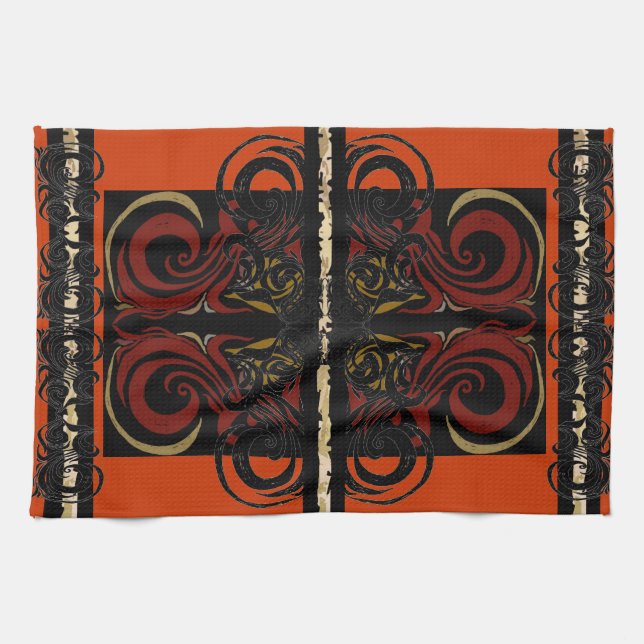 Serviette orange exotique (Horizontal)