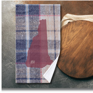 Serviette personnalisée à carreaux du New Hampshir