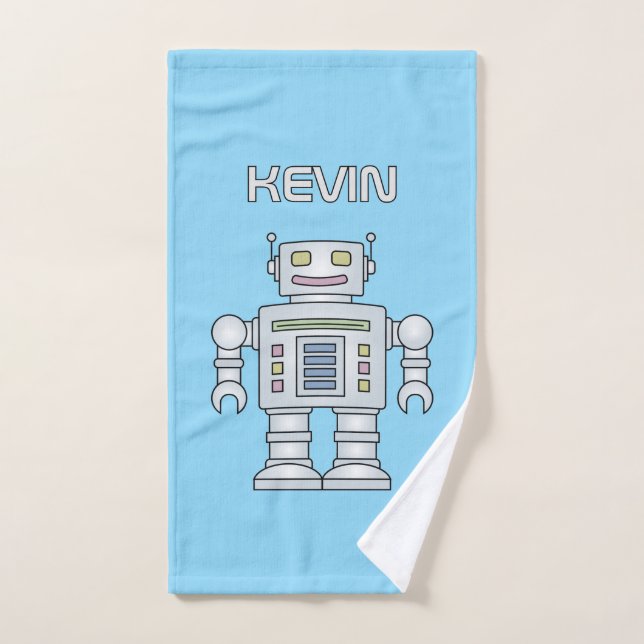 Serviette personnalisée robot jouet mignon pour en (Serviette à main)