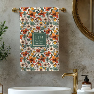 Serviette personnalisée Tendance Jardin d'automne 