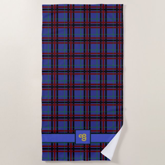 Serviette Plaid De Plage Aux Tons Bijoux (Devant)