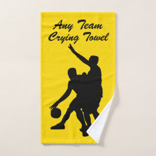 Serviette pleurante de basket-ball votre équipe e