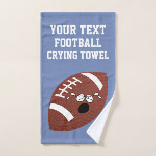 Serviette pleurante du football votre équipe et
