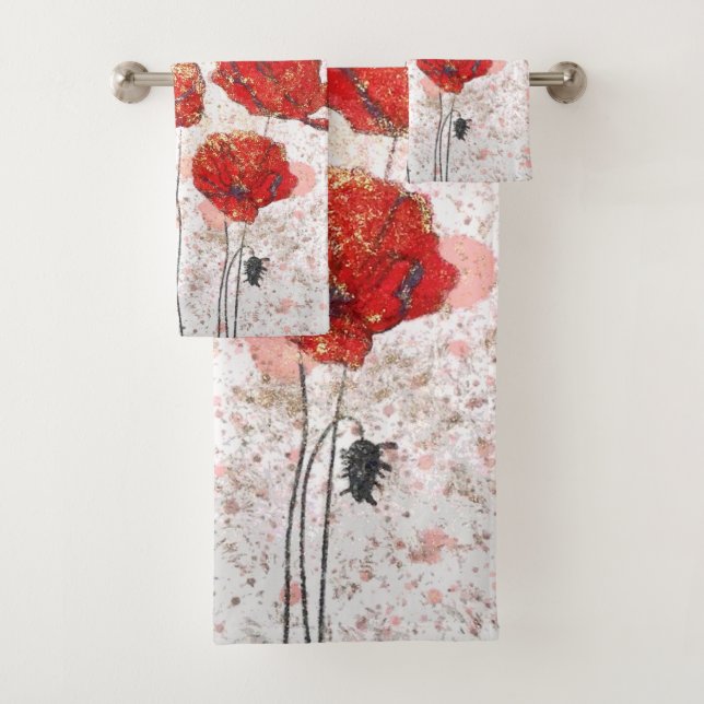 Serviette Poppy Gold (En situation)