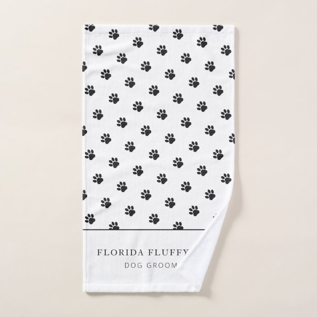 Serviette pour entreprise de toilettage de chiens  (Serviette à main)