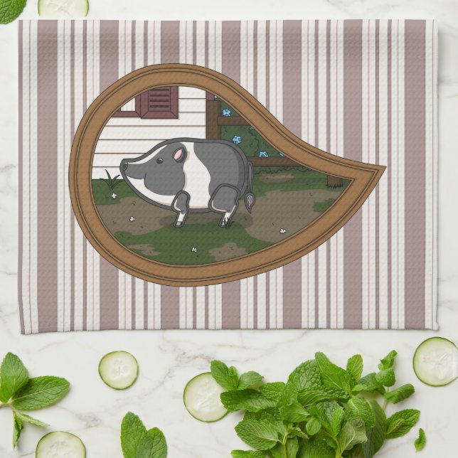 Serviette pour les mains Basil le Cochon (Plié)