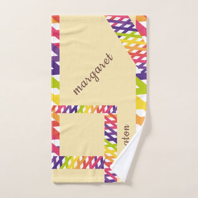 Serviette pour les mains personnalisée avec lignes (Serviette à main)