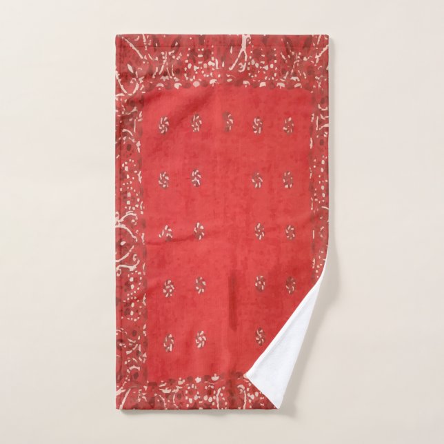 Serviette pour les mains rouge Hanky (Serviette à main)