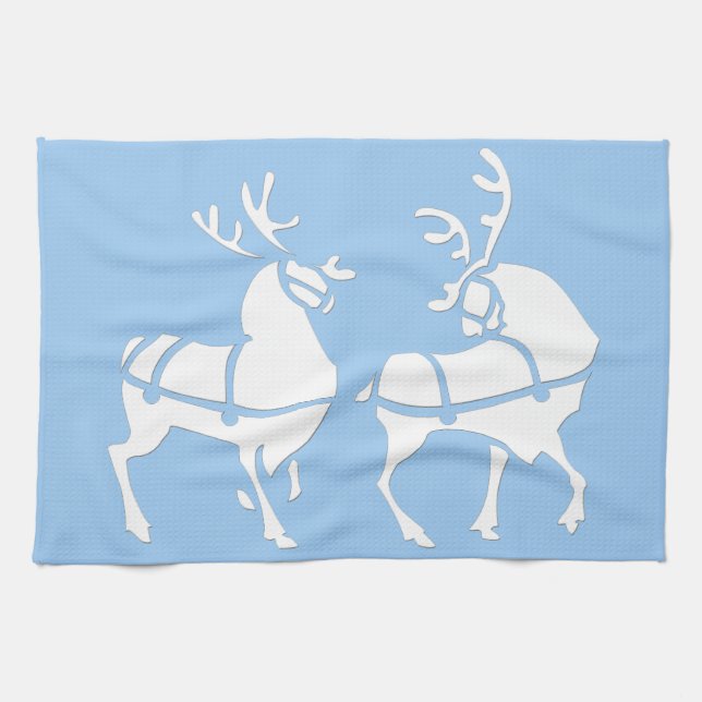 Serviette Reindeer de Noël sur mesure Serviettes d (Horizontal)