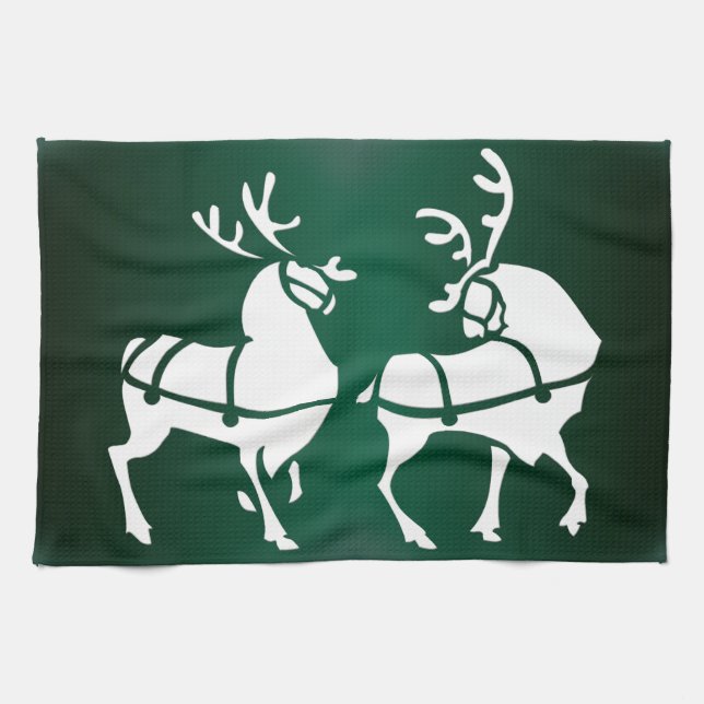 Serviette Reindeer de Noël sur mesure Serviettes d (Horizontal)