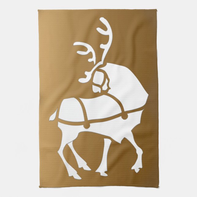 Serviette Reindeer de Noël sur mesure Serviettes d (Vertical)