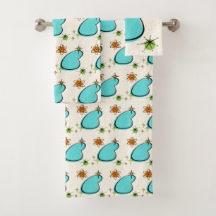 Serviette Retro Atomic Boomerang et Starbursts