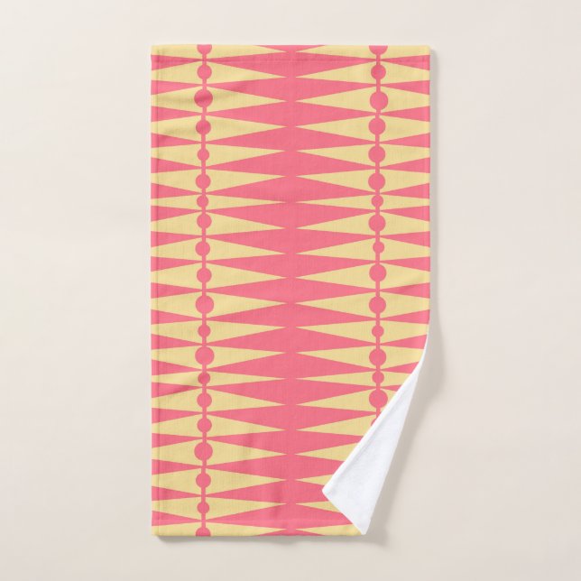 Serviette Rétro Rose (Serviette à main)