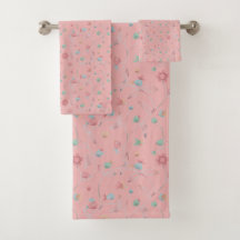 Serviette rose Birdie