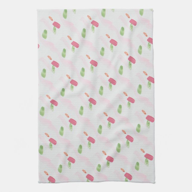 Serviette rose Designer (Vertical)