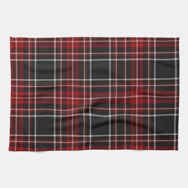 Serviette rouge de tartan de plaid (Horizontal)