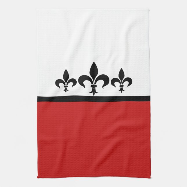 Serviette Rouge Swanky Fleur De Lis (Vertical)
