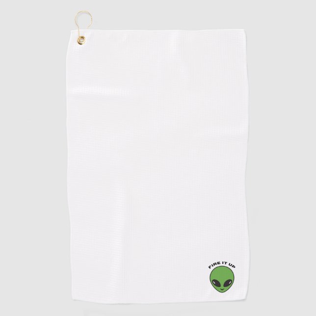 Serviette / Serviette de golf - Tête Alien Tirer (Devant)