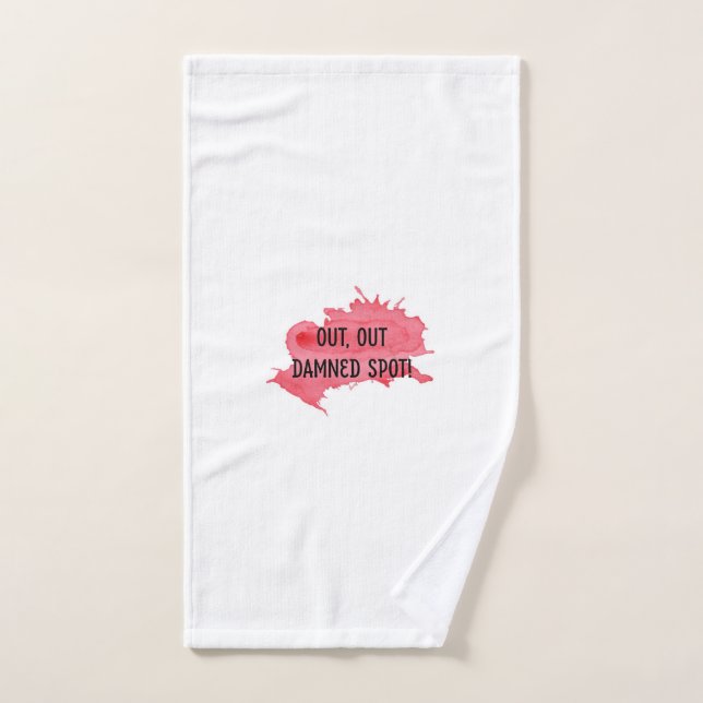 Serviette Shakespeare Macbeth "Out Damned Spot" (Serviette à main)