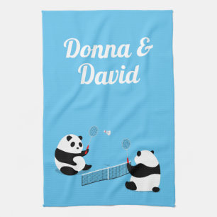 Serviette Sportive Badminton Pandas