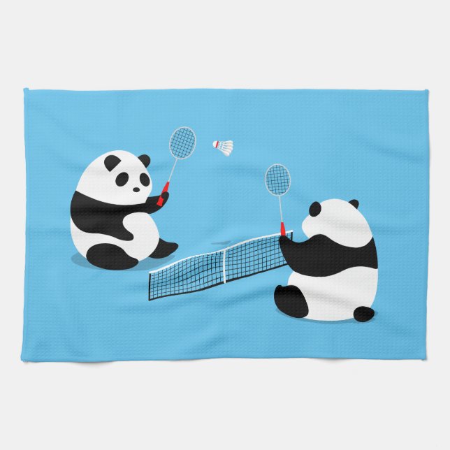 Serviette Sportive Badminton Pandas (Horizontal)