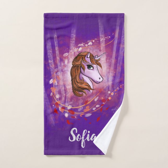Serviette Uniquorn personnalisée (Serviette à main)