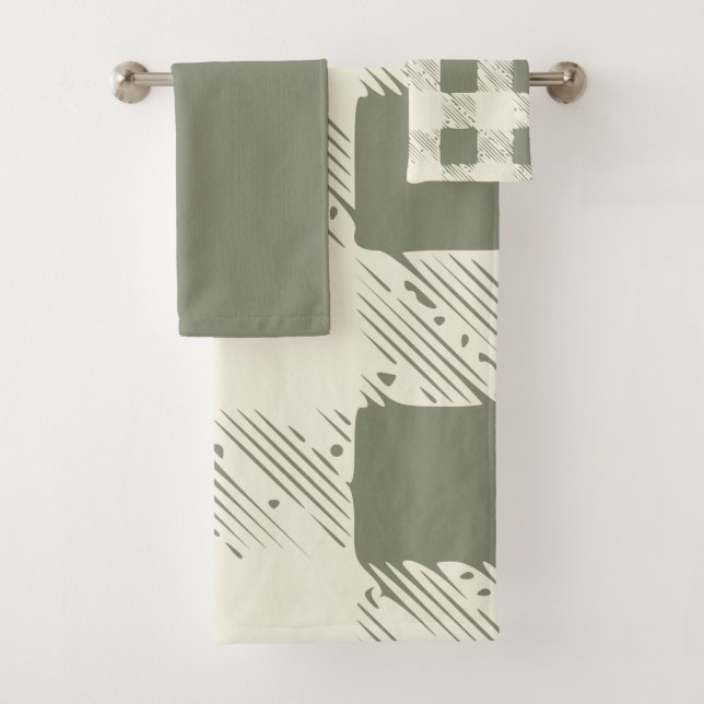 Serviette vert olive (En situation)