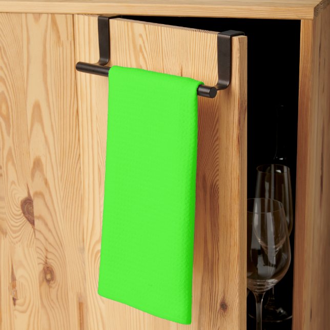 Serviette verte classique en néon - Accent de cuis (Pliage en tiers)