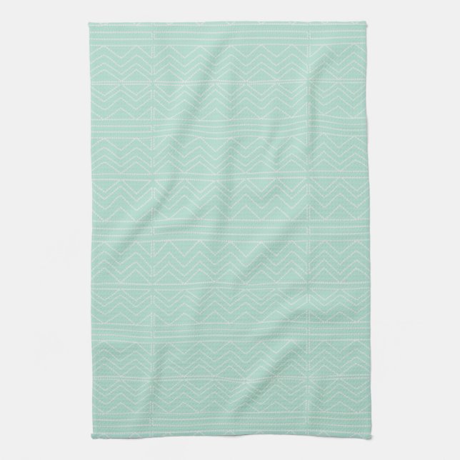 Serviette verte en bon état de motif de pastel (Vertical)