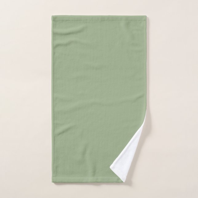 serviette verte sauge (Serviette à main)