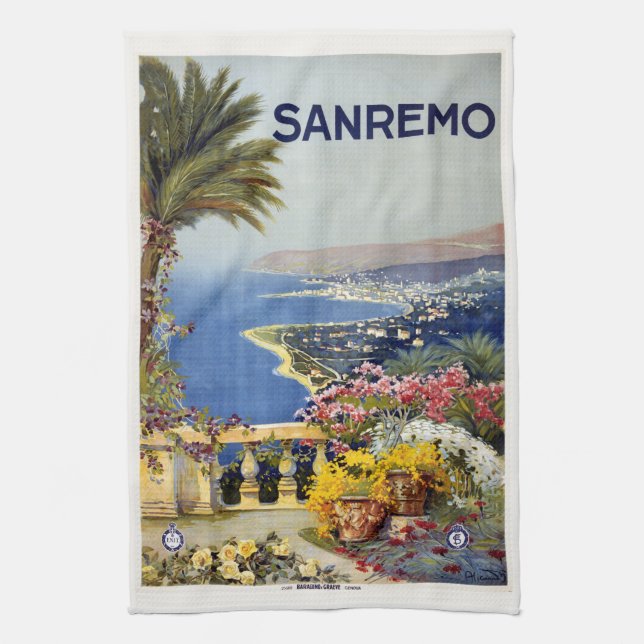 Serviette Vintage Sanremo Italie (Vertical)