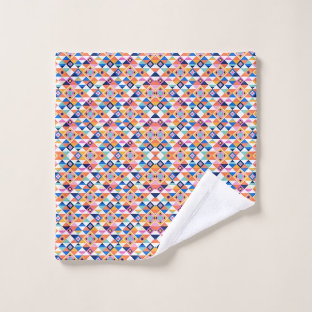 Serviettes à motif géométrique coloré  (Gant de toilette)