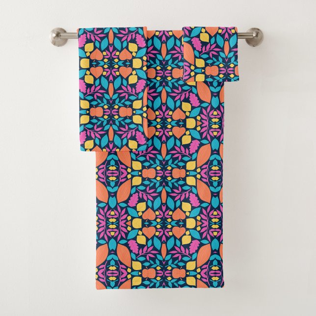 Serviettes avec des teintes roses, bleues, orange  (Créateur téléchargé)