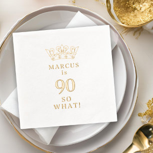 Serviettes Avec Dorure 90 Alors, quel drôle Laurel Wreath Crown 90e anniv