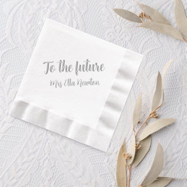 Serviettes Avec Dorure À la future mariée, douche de mariage (Insitu (mariage 2))