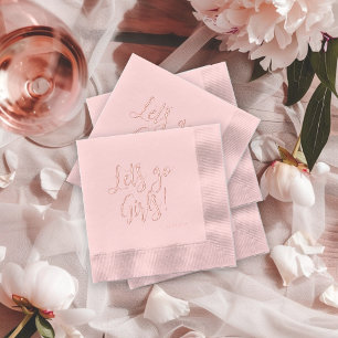 Serviettes Avec Dorure Allons les filles Fête des mariées Bachelorette