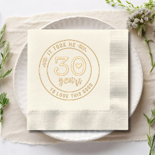 Serviettes Avec Dorure Amusant 30ème anniversaire fête Trente-trentième