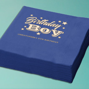 Serviettes Avec Dorure Anniversaire des étoiles