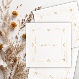 Serviettes Avec Dorure Art déco minimaliste