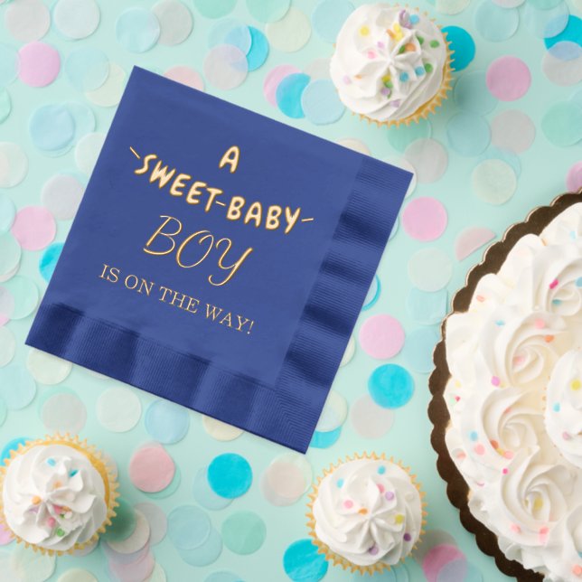 Serviettes Avec Dorure Baby shower bébé doux (Insitu (Fête))