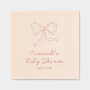 Serviettes Avec Dorure Baby shower de boîte à huile rose or