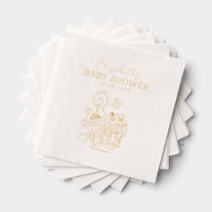 Serviettes Avec Dorure Baby shower Sesame Street Pals