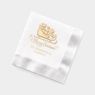 Serviettes Avec Dorure Cadeaux de Noël Société Luge Nom de famille